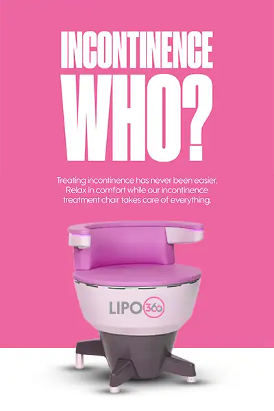LIPO360 EMS Chair Can Help with Urinary Incontinence 2 Image of a urinary incontinence treatment seat Warwick